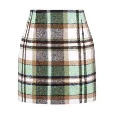 Plate Skirt Women's Elegant Ladies Midi Skirt with Salad Trim, Solid High Waisted Pencil Skirts for Older Women, Green, XXL