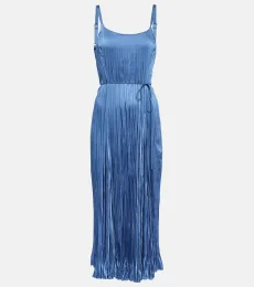 Pleated midi dress