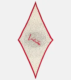 Pleated polka-dot silk twill scarf Pleated polka-dot silk twill scarf