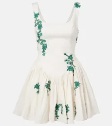 Pluma embroidered cotton minidress Pluma embroidered cotton minidress