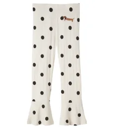 Polka-dot cotton-blend pants Polka-dot cotton-blend pants