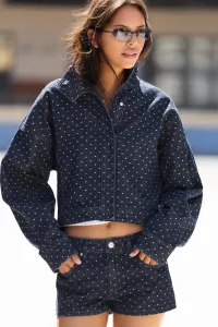 Polka Dot Denim Jacket Polka Dot Denim Jacket