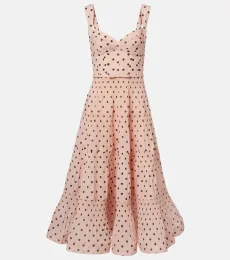 Polka-dot pleated bustier dress Polka-dot pleated bustier dress
