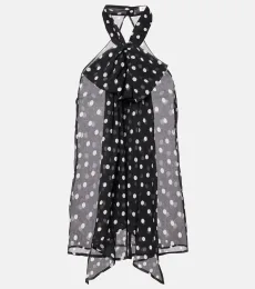 Polka-dot sheer silk tank top Polka-dot sheer silk tank top