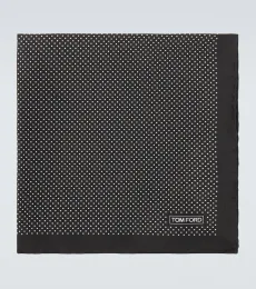 Polka-dot silk pocket square Polka-dot silk pocket square