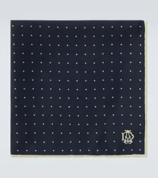 Polka-dot silk pocket square Polka-dot silk pocket square