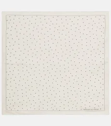 Polka-dot silk scarf