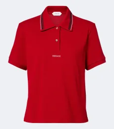 Polo Greca de piqué de algodón Polo Greca de piqué de algodón