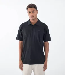 Polo short sleeve men - icon slub|black|