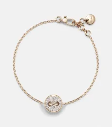 Pom Pom Dot 18kt rose gold chain bracelet with white diamonds and mother of pearl Pom Pom Dot 18kt rose gold chain bracelet with white diamonds and mother of pearl