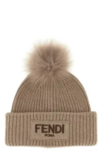 Pompon Beanie - Beige Pompon Beanie - Beige