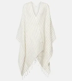 Poncho de lino a rayas Poncho de lino a rayas