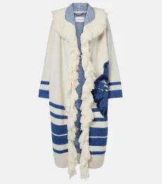Poppy Garden fringed jacquard coat Poppy Garden fringed jacquard coat