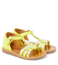 Poppy Multi Daisy leather sandals Poppy Multi Daisy leather sandals
