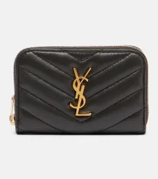 Porte-cartes Cassandre matelassé en cuir Porte-cartes Cassandre matelassé en cuir