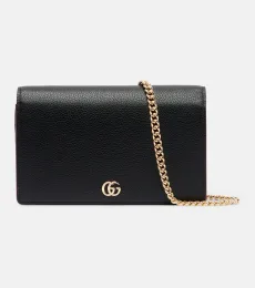 Portefeuille à chaîne GG Petite Marmont en cuir Portefeuille à chaîne GG Petite Marmont en cuir