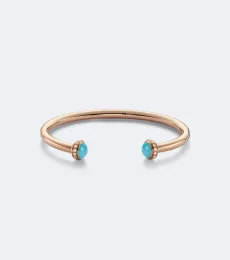 Possession 18kt rose gold cuff bracelet with diamonds and turquoise Possession 18kt rose gold cuff bracelet with diamonds and turquoise