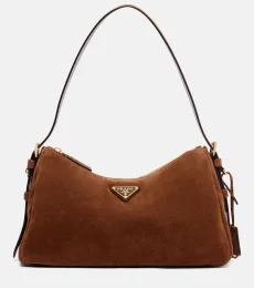 Prada AimÃe Medium suede shoulder bag Prada AimÃe Medium suede shoulder bag