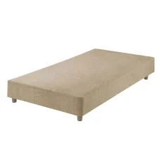 Premium Shallow Divan Base, Single - Herringbone Cotton