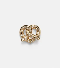 Pretzel 14kt gold single stud earring with diamonds Pretzel 14kt gold single stud earring with diamonds
