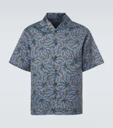 Printed cotton and silk bowling shirt Printed cotton and silk bowling shirt