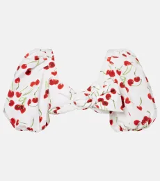 Printed cotton bandeau top Printed cotton bandeau top
