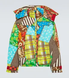 Printed cotton-blend down jacket Printed cotton-blend down jacket