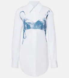 Printed cotton-blend shirt Printed cotton-blend shirt