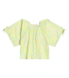 Printed cotton chiffon blouse