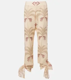 Printed linen flared pants Printed linen flared pants