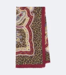 Printed modal and cashmere scarf Printed modal and cashmere scarf