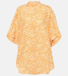 Printed silk blouse