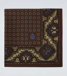 Printed silk pocket square Printed silk pocket square