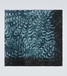Printed silk pocket square Printed silk pocket square