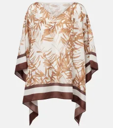 Printed silk top Printed silk top