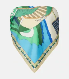 Printed silk top Printed silk top