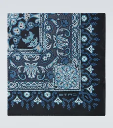 Printed silk twill pocket square Printed silk twill pocket square