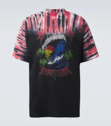 Printed tie-dye cotton jersey T-shirt Printed tie-dye cotton jersey T-shirt