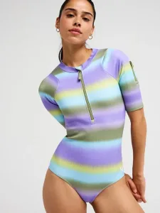 Pro Surf - Women Blue Short Sleeve One-Piece Swimsuit