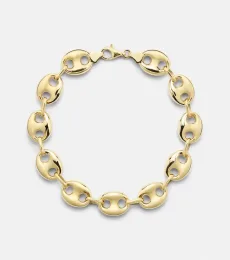 Puffed Maritime 14kt gold chain bracelet