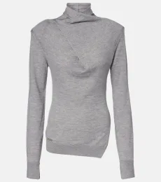 Pull à col roulé en laine vierge