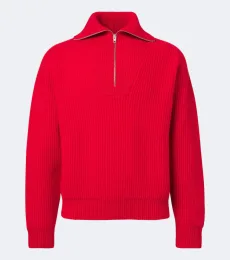 Pull à col zippé en laine
