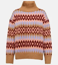 Pull en intarsia de laine et cachemire Pull en intarsia de laine et cachemire