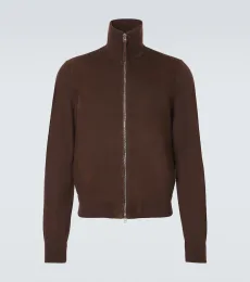 Pull en laine mélangée à empiècements en daim Pull en laine mélangée à empiècements en daim