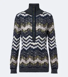 Pull en laine mélangée à motif Zigzag Pull en laine mélangée à motif Zigzag