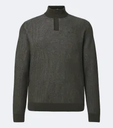 Pull partiellement zippé en laine vierge Pull partiellement zippé en laine vierge
