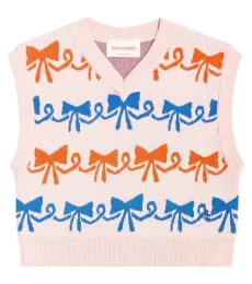Pull sans manches en coton jacquard Pull sans manches en coton jacquard