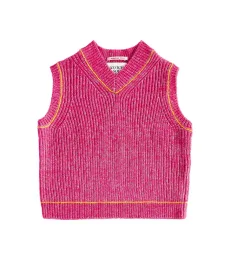 Pull sans manches en coton mélangé Pull sans manches en coton mélangé