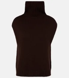 Pull sans manches en laine et cachemire Pull sans manches en laine et cachemire