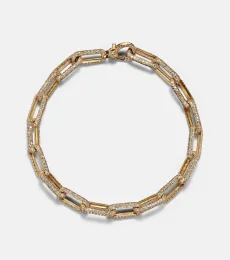 Pulsera de cadena de oro de 18 ct con diamantes